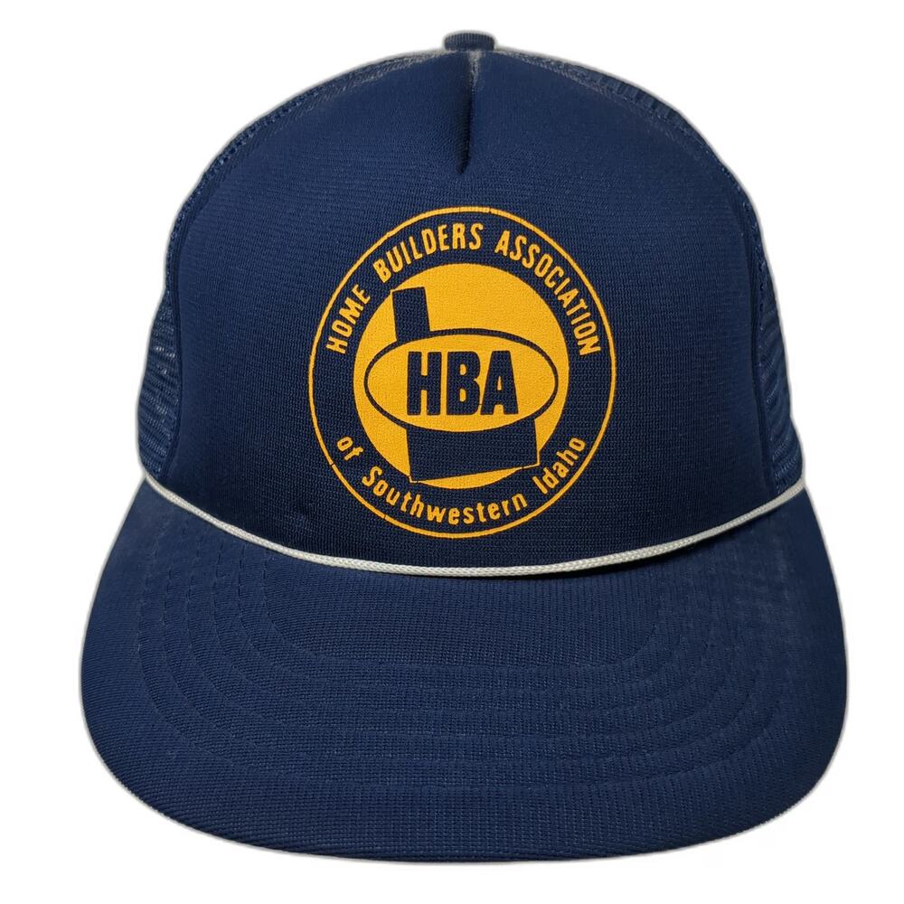 Home Builders Association SW Idaho Trucker Hat Blue One Size Snapback Mesh